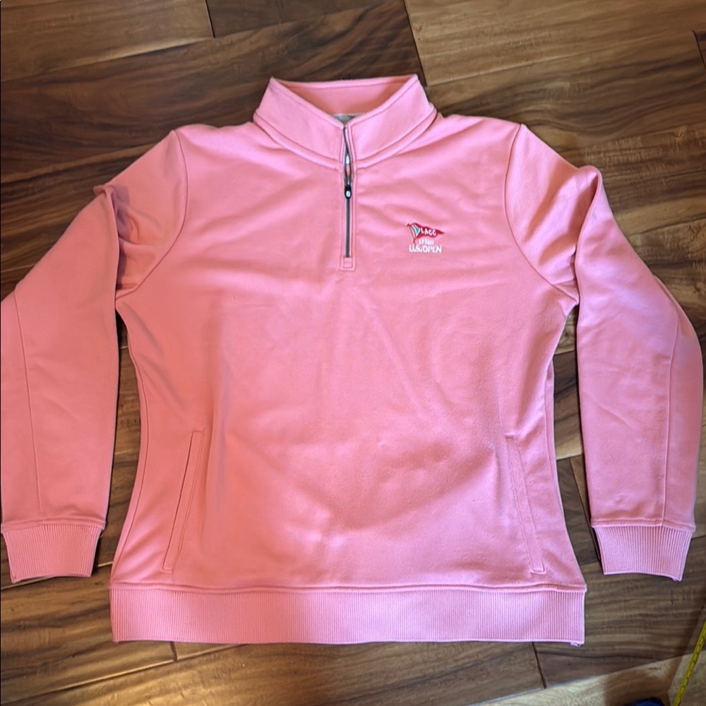 FootJoy Pink Quarter-Zip Sweatshirt US Open
